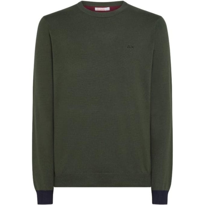 Sun68 - Militaire trui Elbow Contrast K43110