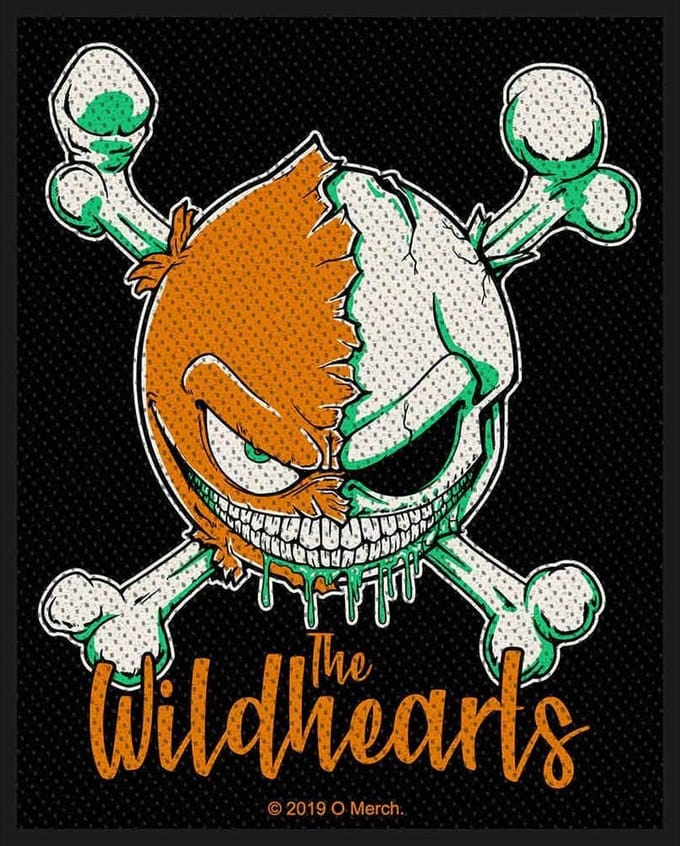 The Wildhearts - Green Skull Patch - Zwart