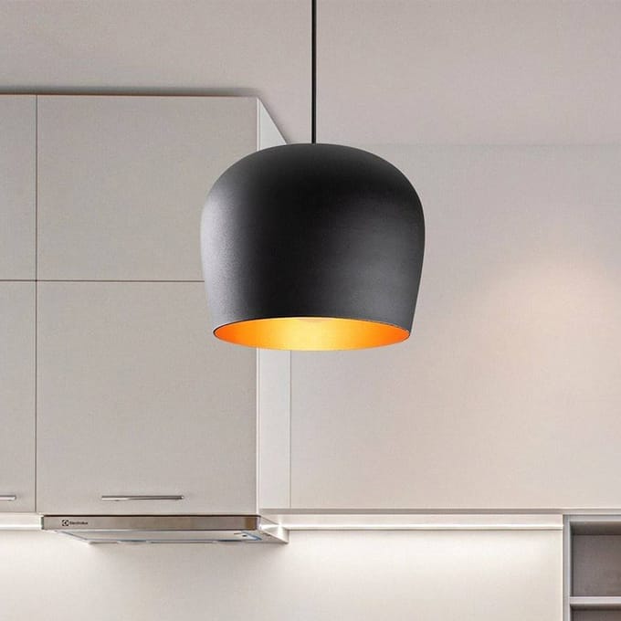 Opviq Hanglamp Berceste N-1409, zwart, ijzer, Ø 23 cm