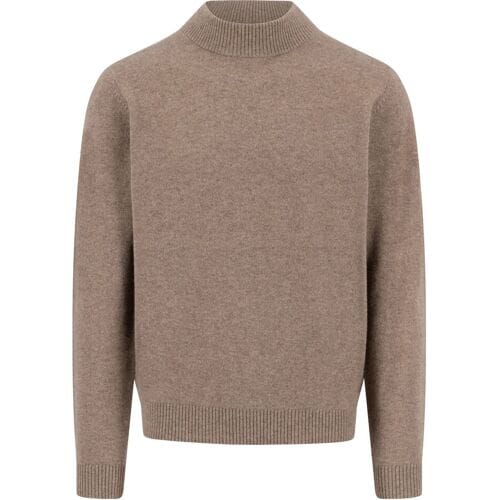 Fynch-Hatton Trui Mock-Neck Cashmere Subtle Mélange Light Taupe / male