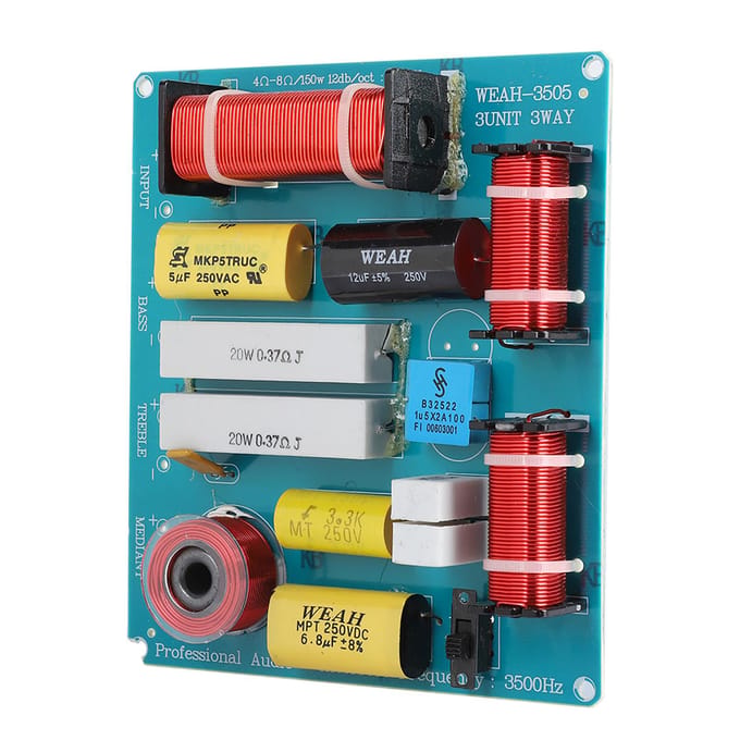 3-weg luidspreker crossover filter o frequentiedeler 300W voor DIY KTV podiumluidspreker