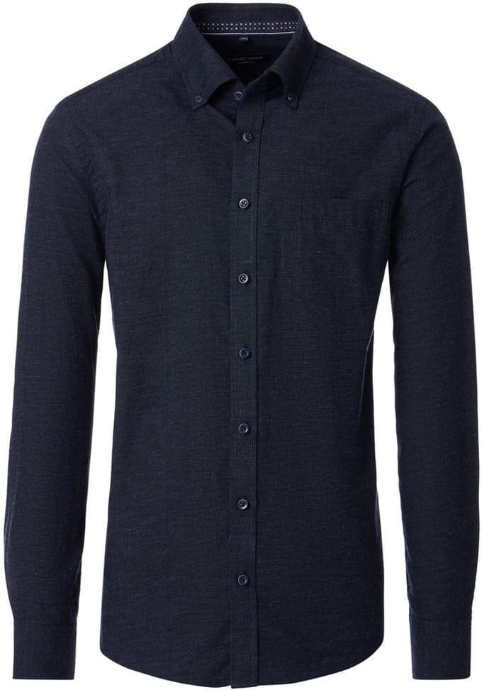 CASA MODA Sport casual fit overhemd - twill - blauw