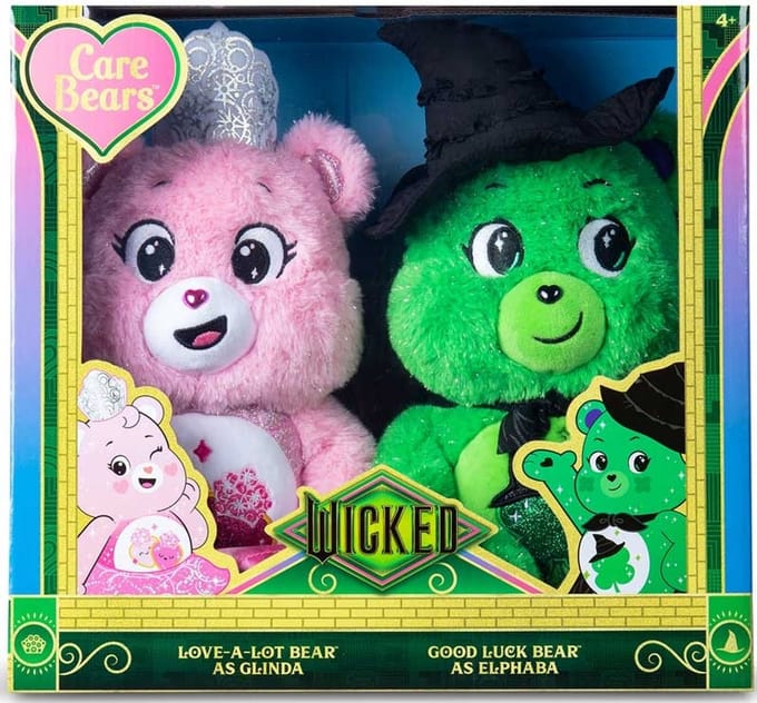 Care Bears pluche knuffel 30cm - Wicked x Care Bears 2-pack limited edition.