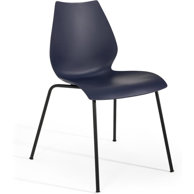 Kartell Maui stoel - marineblauw - zwart