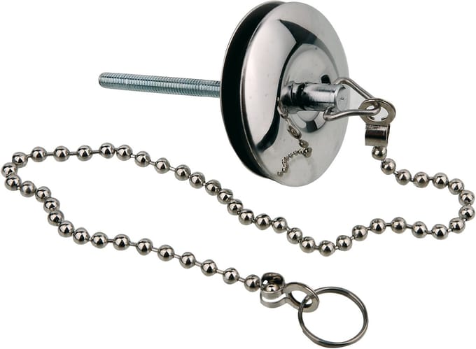 KIRCHHOFF Afvoerplug Ketting - Chroom - 300 mm - Met Afdek Rozet