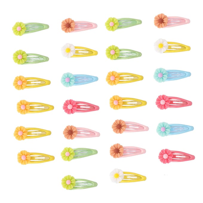 27 Stuks Hondenhaarspelden Plastic Meerkleurig Bloem Compacte Huisdier Haarspeldjes voor Honden Puppy Huisdieren yellow