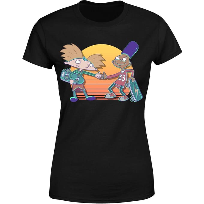 Nickelodeon Hey Arnold Buddies Women's T-Shirt - Black - XS