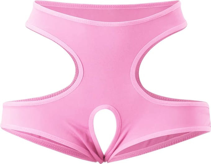 Open Heupen en Kruis Ondergoed - Lingerie - Roze - Dames