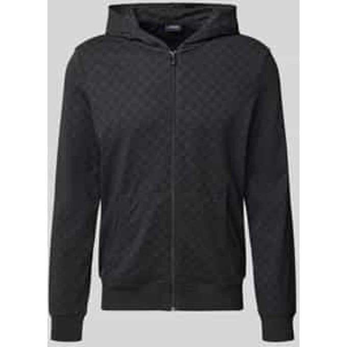 Sweatjack met logomotief en capuchon