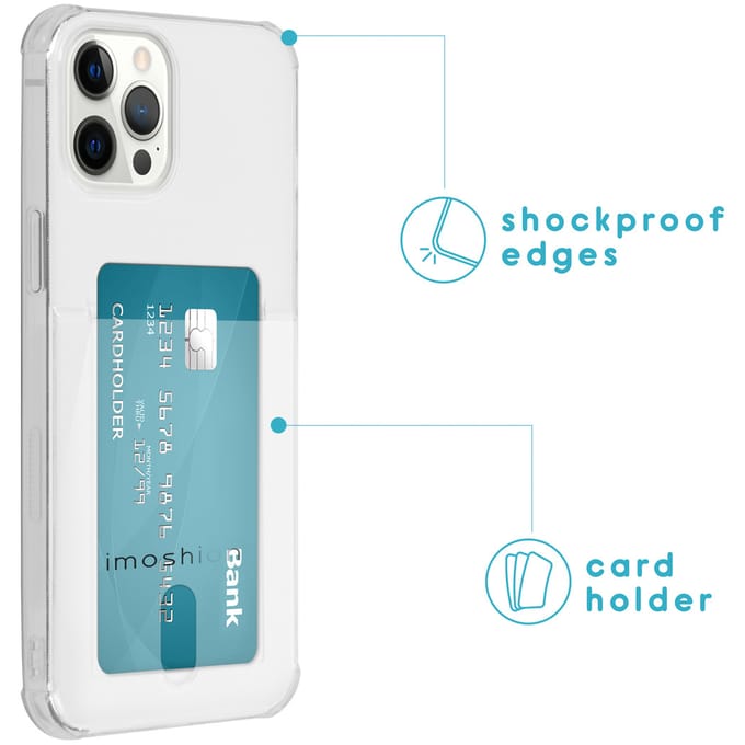 imoshion Softcase Backcover met pashouder voor de Apple iPhone 12 Pro Max - Transparant