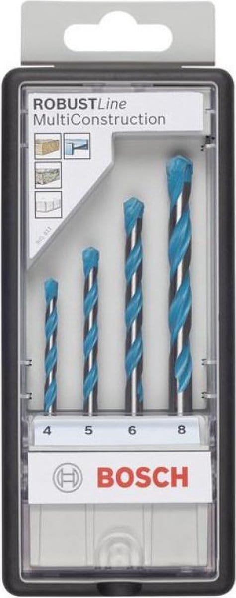 Bosch 4-delige Robust Line universele borenset CYL-9 Multi Construction