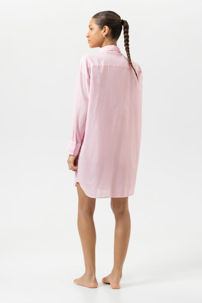 Sleep shirt Serie Cotton Stripes Soft Pink