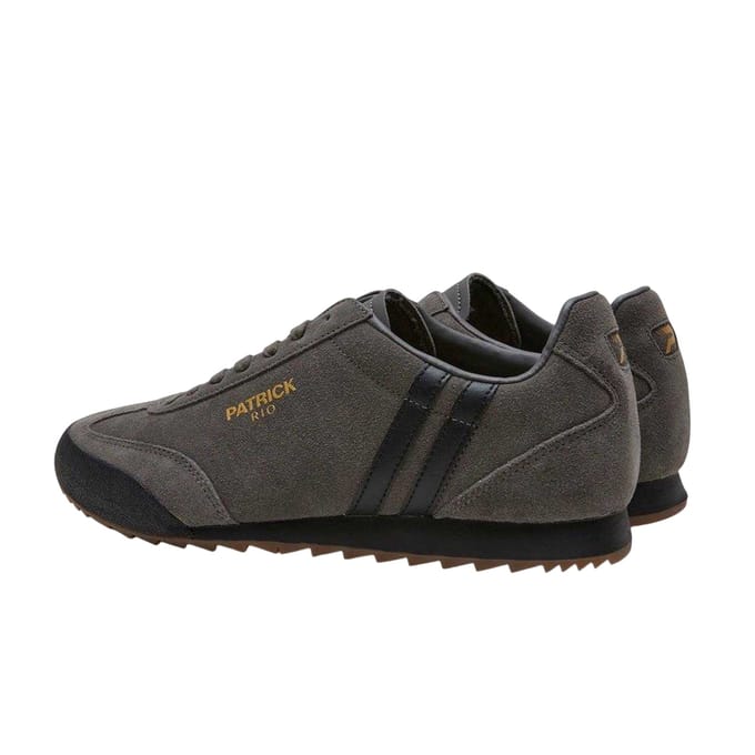 Patrick Heren Rio Suède Sneakers 10 UK houtskool/zwart