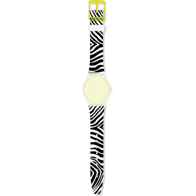 Swatch Plastic - Originals Medium (34mm) /Access/Solar/Musicall/Stop - G/SK/SL/SR/SS/SO28 AGJ131 GJ131 Yellow Zeb band