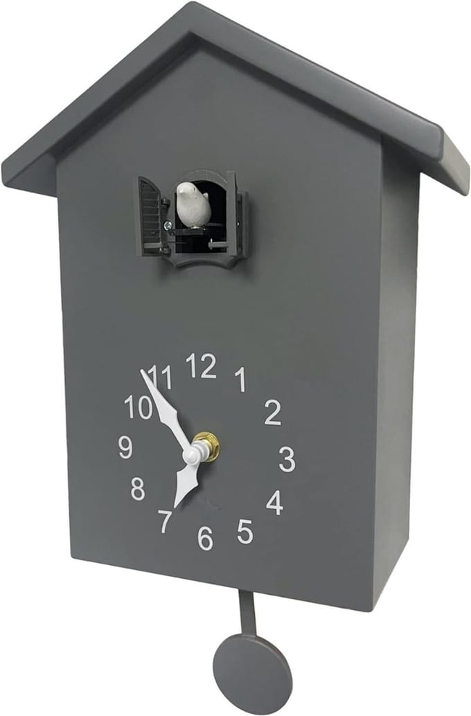 Zyrex® Koekoeksklok Modern - Koekkoeksklok - Koekoeksklokken – Grijs - ‎25 x 4 x 10 cm; 1.03 kg