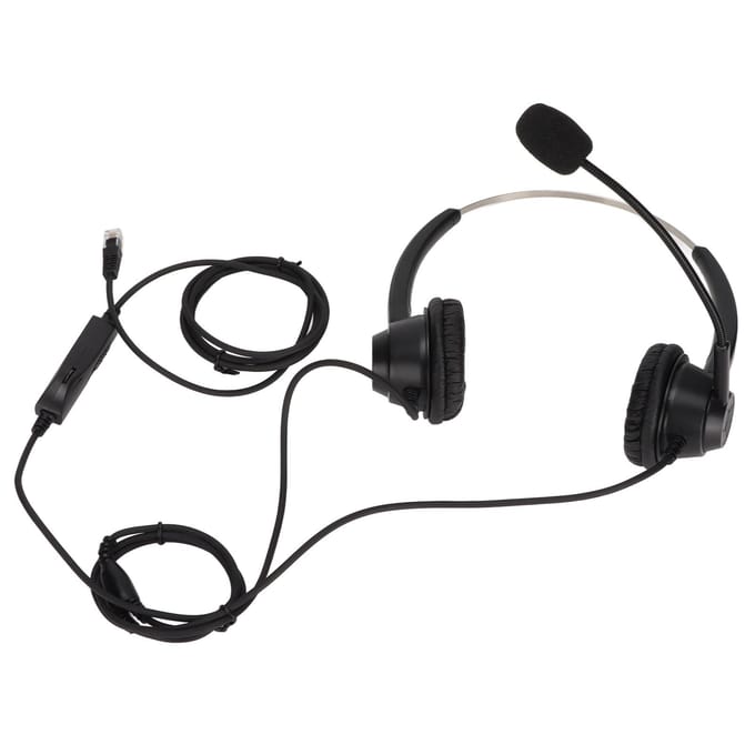 H360DRJ9MV RJ9 Kantoor Headset Binaurale Telefoon Headset met Instelbaar Luidsprekervolume en Microfoon Demping