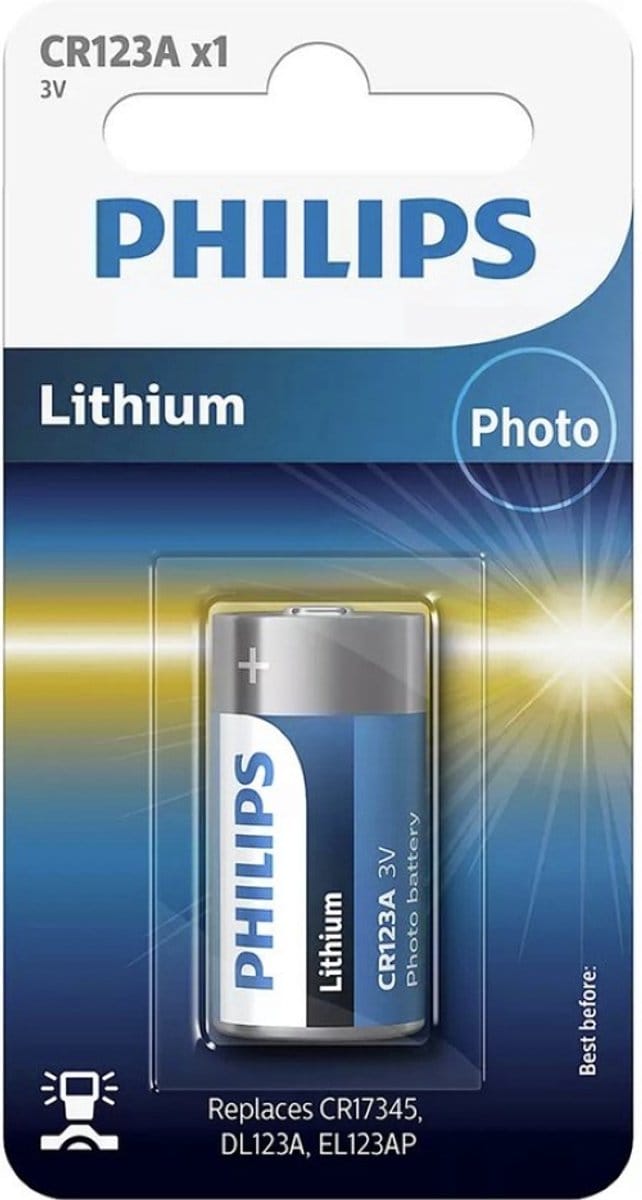 CR 123A Lithium Philips 10 x blister van 1 ( 10 stuks)