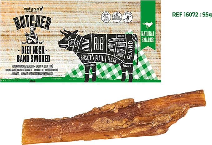 gerookte runder nekspier butcher voor honden