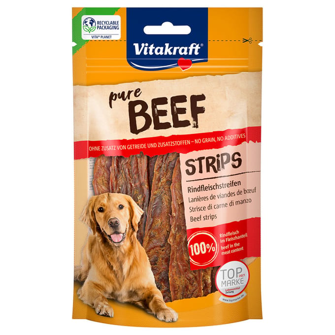 80g Pure Beef Rundvleesrepen Vitakraft Hondensnacks
