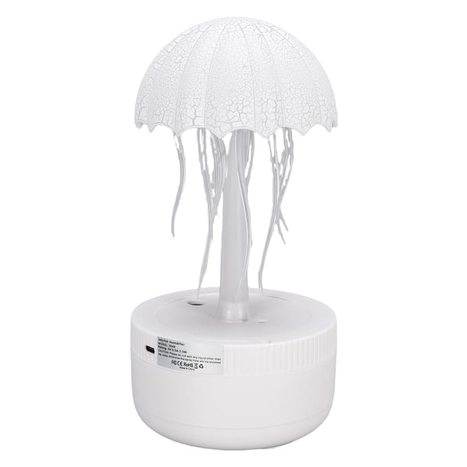 Kwallen Luchtbevochtiger Diffuser Licht Grote Capaciteit Automatische Uitschakeling Essentiële Olie Diffuser Luchtbevochtiger voor Thuis Style 2 white