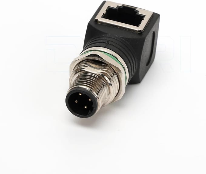 Ethernet Adapter - Paneelmontage Connector - Industriële Netwerken - IP67 Waterdicht - 4-pins D-Code