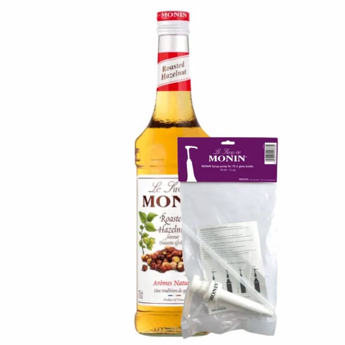 Monin Siroop Roasted Hazelnut 70 cl +Pompje