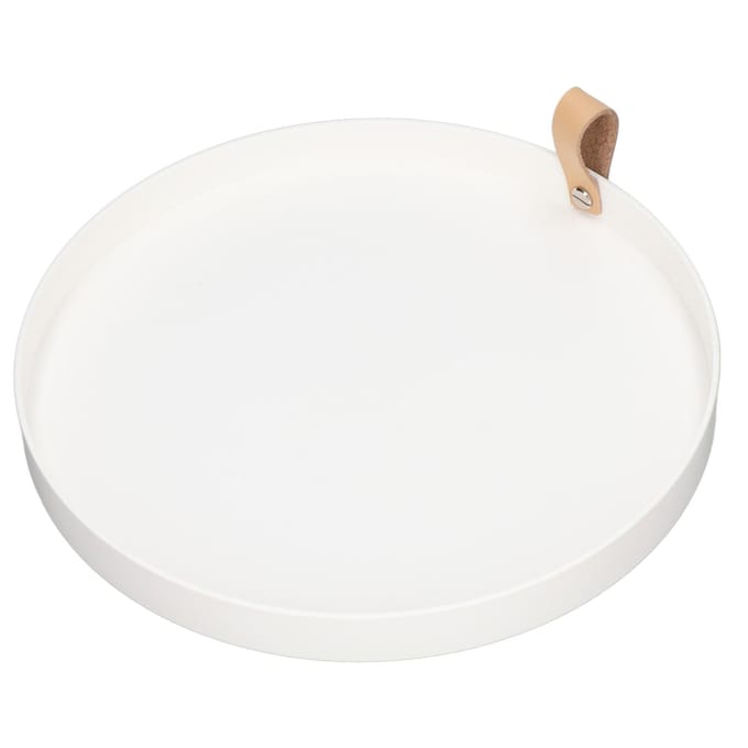 Sieradenschaal Wit Eenvoudige Ronde Stijl Waterdicht ABS Elegant Multifunctioneel Kaptafelbakje voor Sieraden white