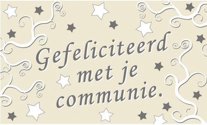 Vlag 90x150cm Gefeliciteerd met je Communie