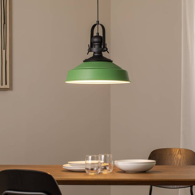Opviq Hanglamp Craft, groen, metaal, Ø 41 cm, E27