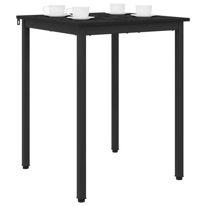 vidaXL - Eettafels - 60 - x - 60 - x - 75 - cm - Bewerkt - hout - Zwart - eiken - Vierkant
