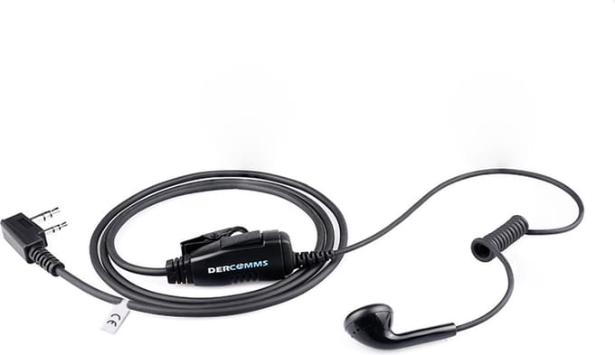 DerComms® Oortje voor Kenwood TK3201, TK3501, TK3401, TK3701, NX1200, NX1300