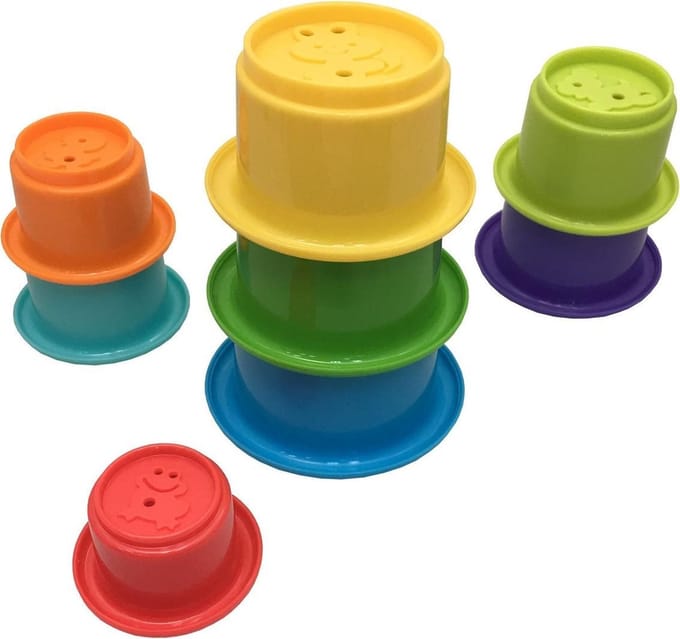 B-Kids Infantino Infantino Stapelbare Bekers, 8 Stuks