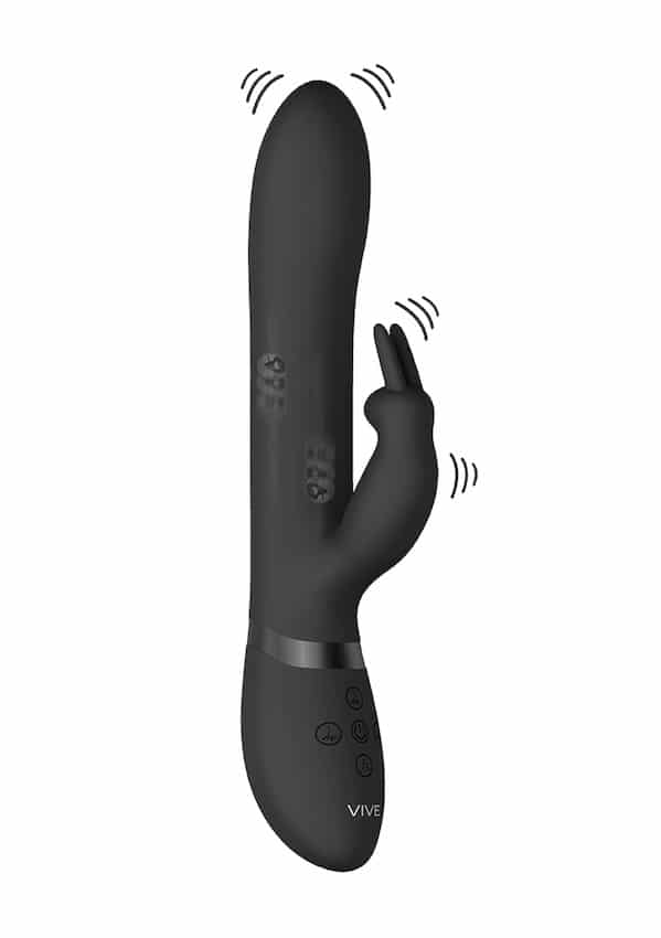 VIVE by Shots - Amoris - Stimulating Beads Rabbit - Black