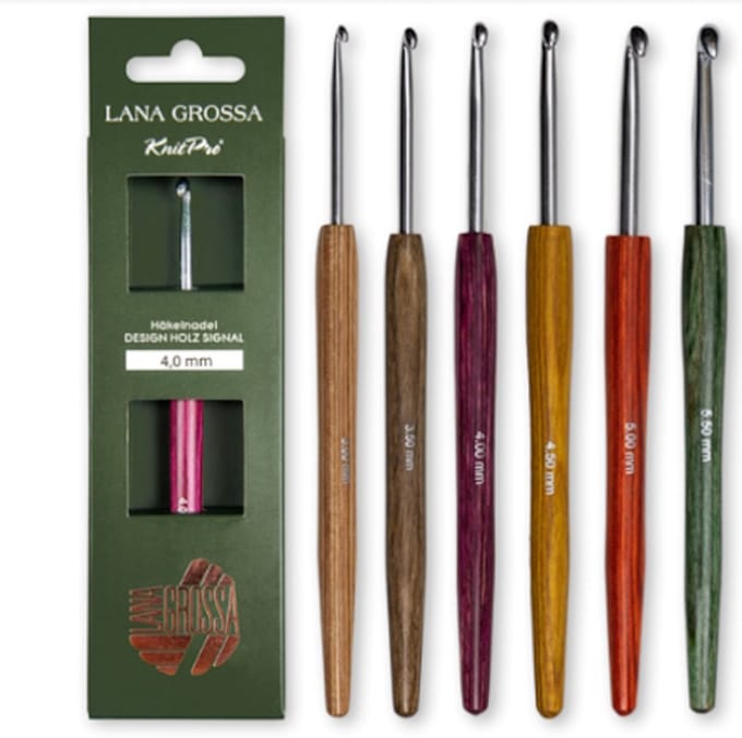 Lana Grossa Haaknaald met houten handvat 2.0 mm