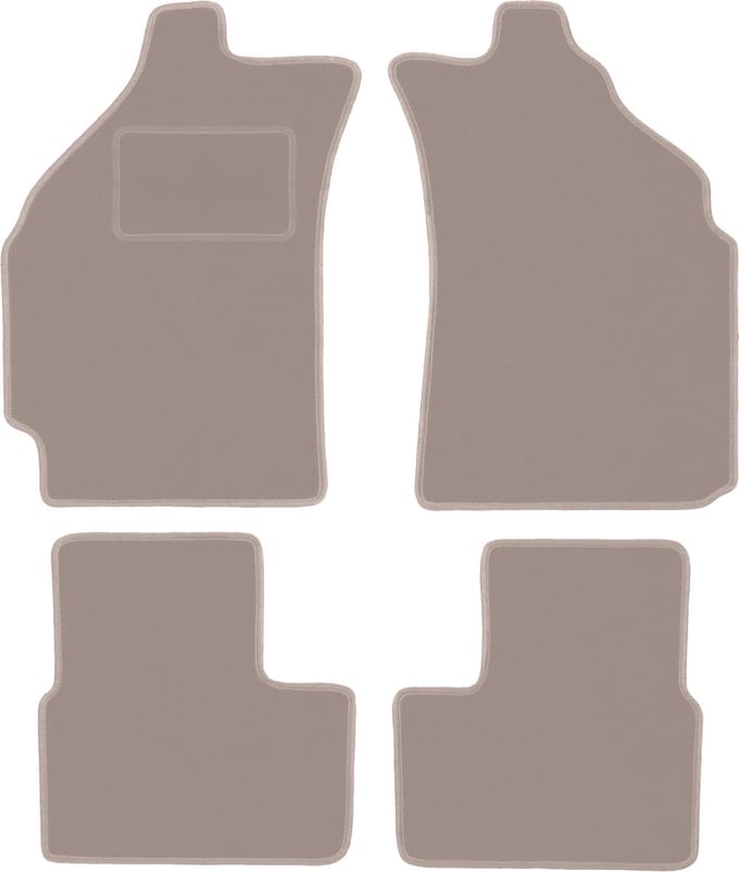 Beige velours matten voor: Chevrolet Matiz hatchback (2004-2009)