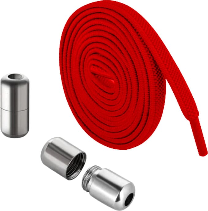 The Kicks Don No tie Veters - Rood - 100 cm - Kinderveters