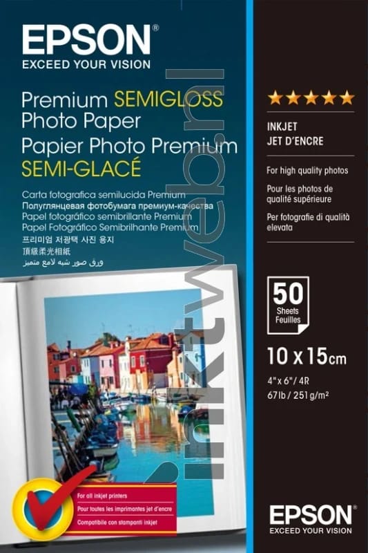 Epson C13S041765 Fotopapier Halfglanzend | 10x15 | 251 gr/m² 50 vellen