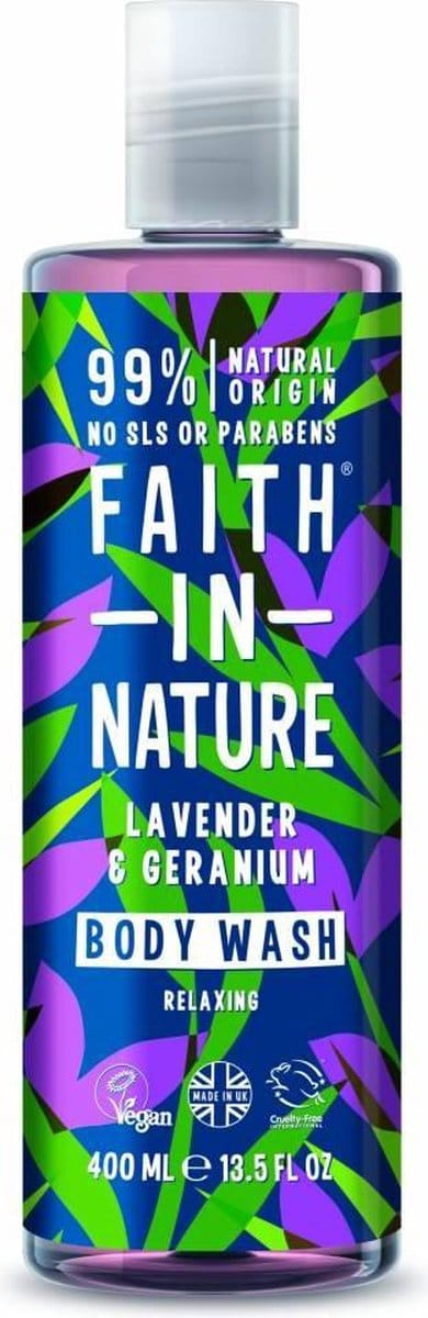 Faith in Nature, Gel douche, Lavande et Géranium, 13,5 fl oz (400 ml)