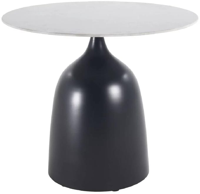 PTMD Bijzettafel Anna - 48x48x43 cm - Metaal - Wit