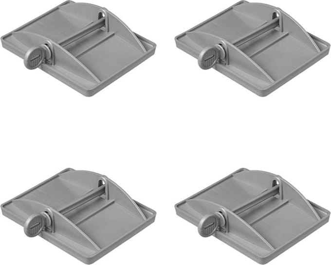 ProPlus Stabilisatievoeten XL - Zelfborgend - 175 x 140 mm - Grijs - Set van 4