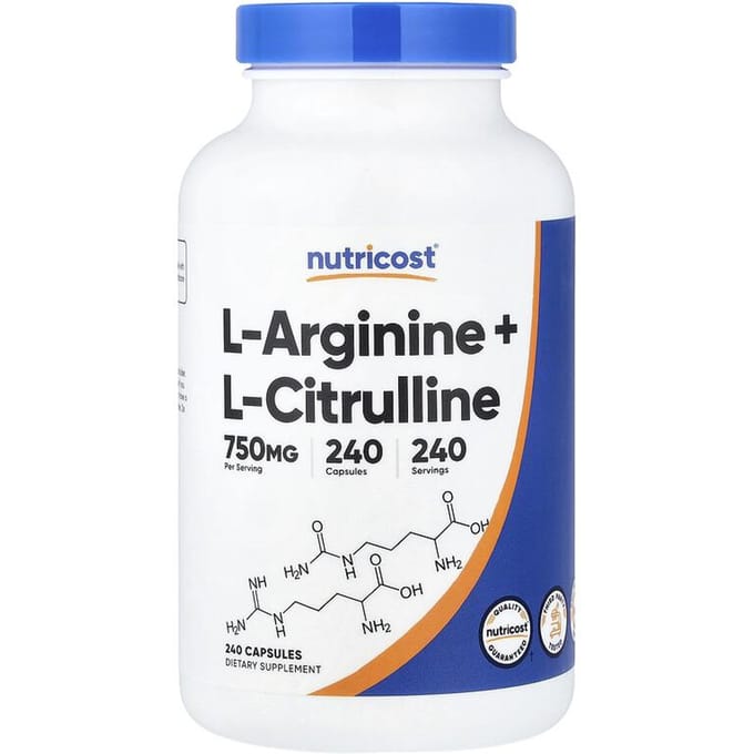 L-Arginine + L-Citrulline, 240 Capsules