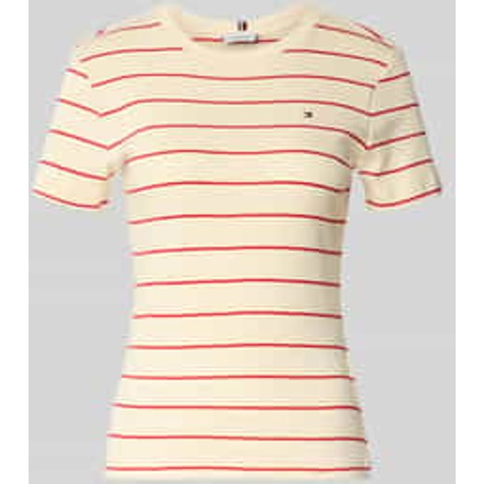 Slim fit T-shirt van puur katoen