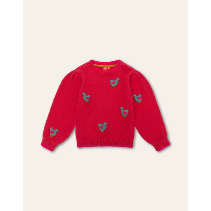 Oilily Kip Trui- maat110/5yr Bright Rose
