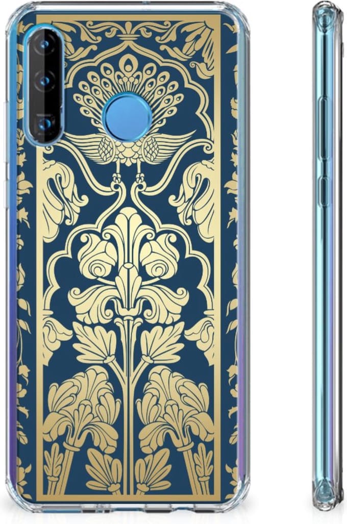 Huawei P30 Lite Case Beige Flowers