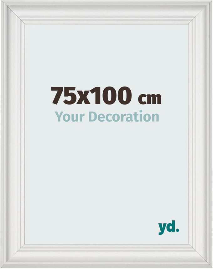Your Decoration - Fotolijst 75x100 cm - MDF - Wit Geveegd - Lazio