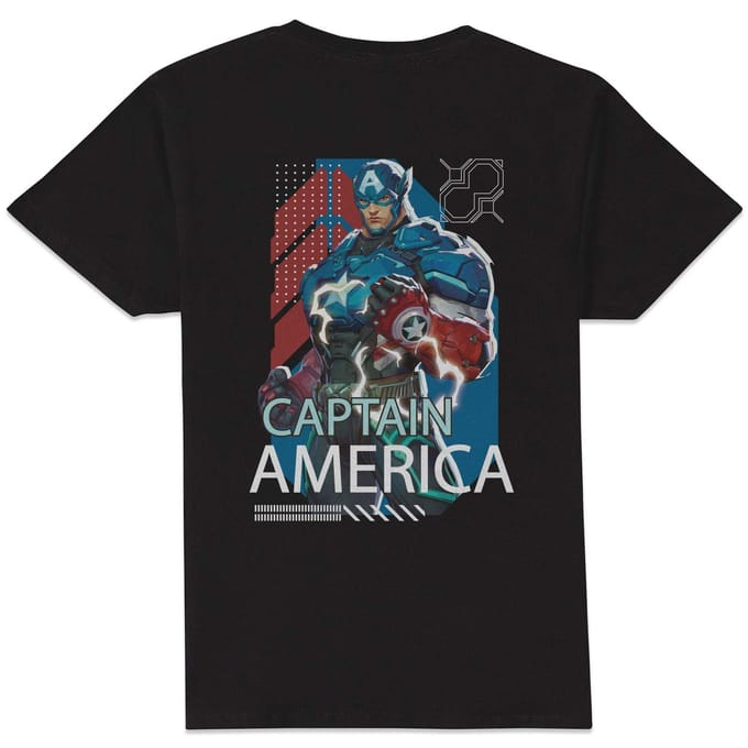 Marvel Rivals Captain America Unisex T-Shirt - Black - M
