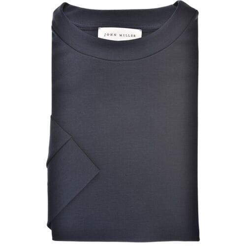 John Miller T-Shirt Round Neck Casual Fit Solid Color Jersey Navy / male