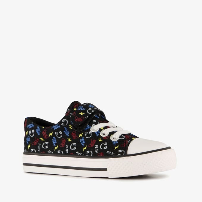 Jongens sneakers met game print zwart - Maat 29