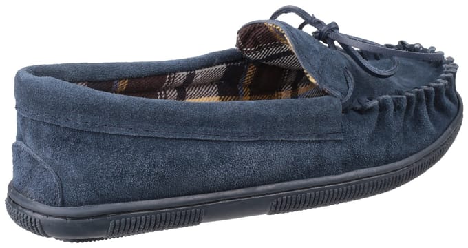 Cotswold Alberta Suède Heren Pantoffels In Marineblauw