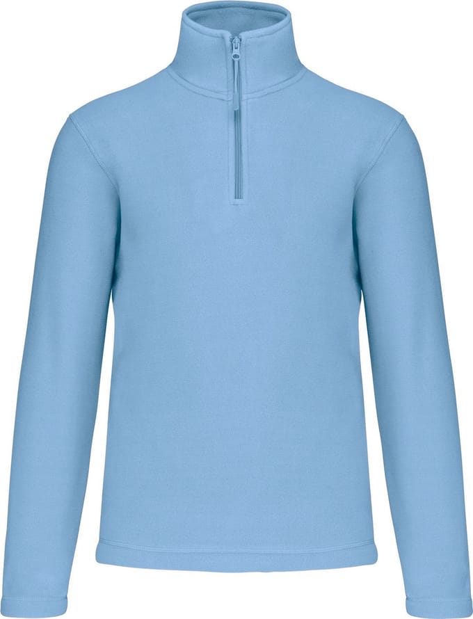 Fleecevest 'Enzo' met ritskraag merk Kariban maat S Sky Blue